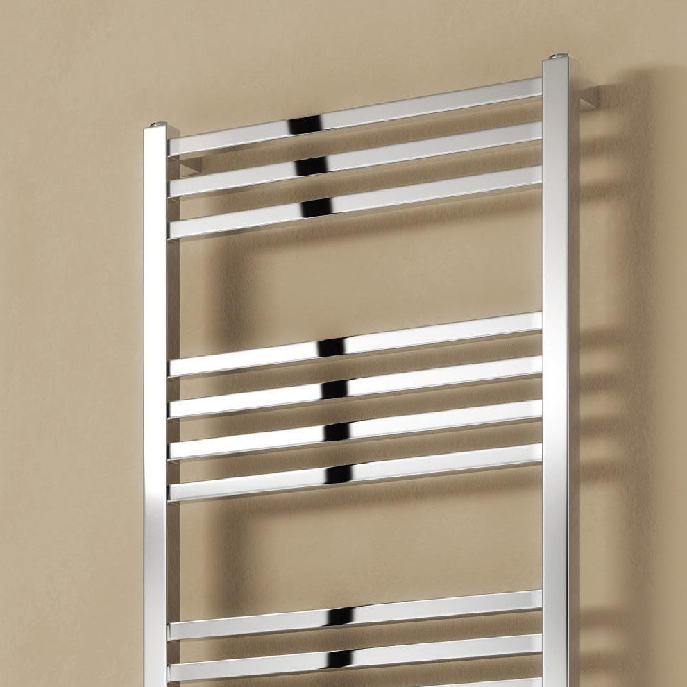 Reina Vasto Mild Steel Wall Mounted Heated Towel Rail Radiator Chrome