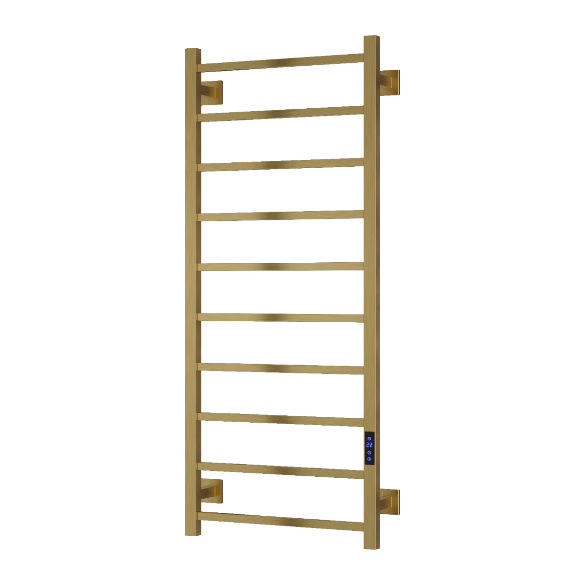 Reina Velino Stainless Steel Wall Mounted Heated Towel Rail Radiator Brushed Brass