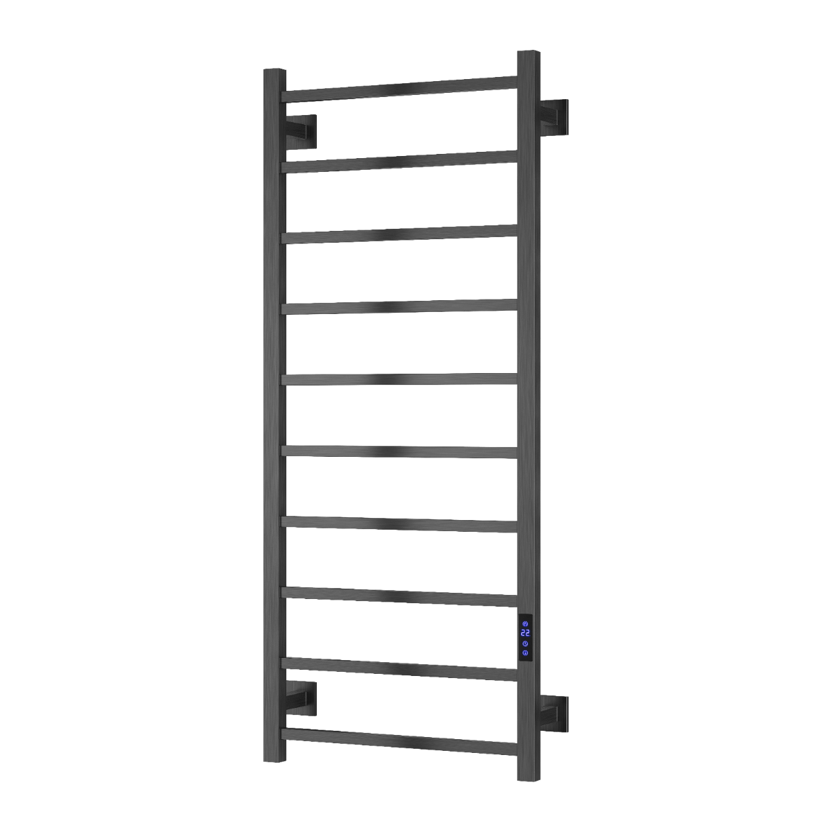 Reina Velino Stainless Steel Wall Mounted Heated Towel Rail Radiator Gun Metal