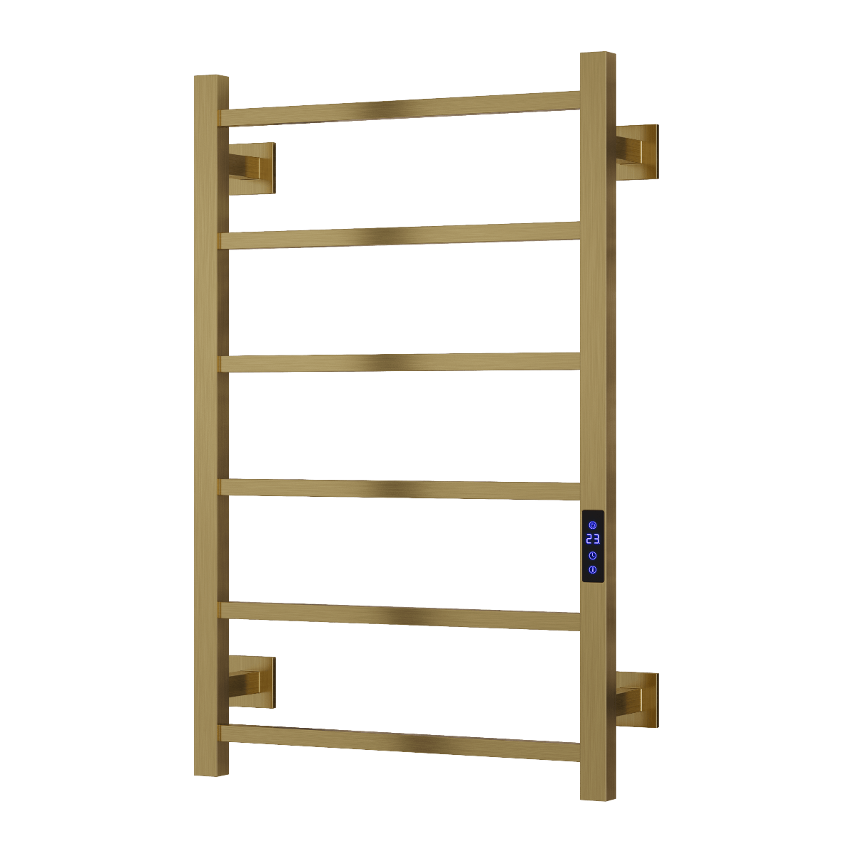 Reina Velino Stainless Steel Wall Mounted Heated Towel Rail Radiator Brushed Brass