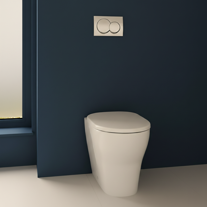 Geberit Wall-Hung 4-in-1 Frame, Flush Plate, Selnova Rimless Pan & Soft Close Seat Pack