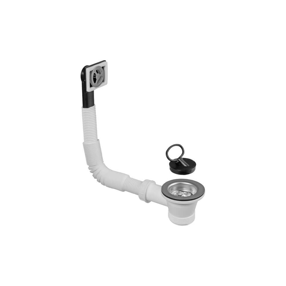 Rangemaster Chrome 1.0 Bowl 65mm Plug Waste & Overflow Kit WKIT07/