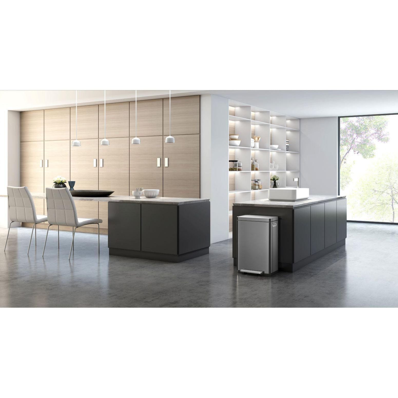 EKO X Cube 45L Space Saving Soft Close Kitchen Pedal Bin